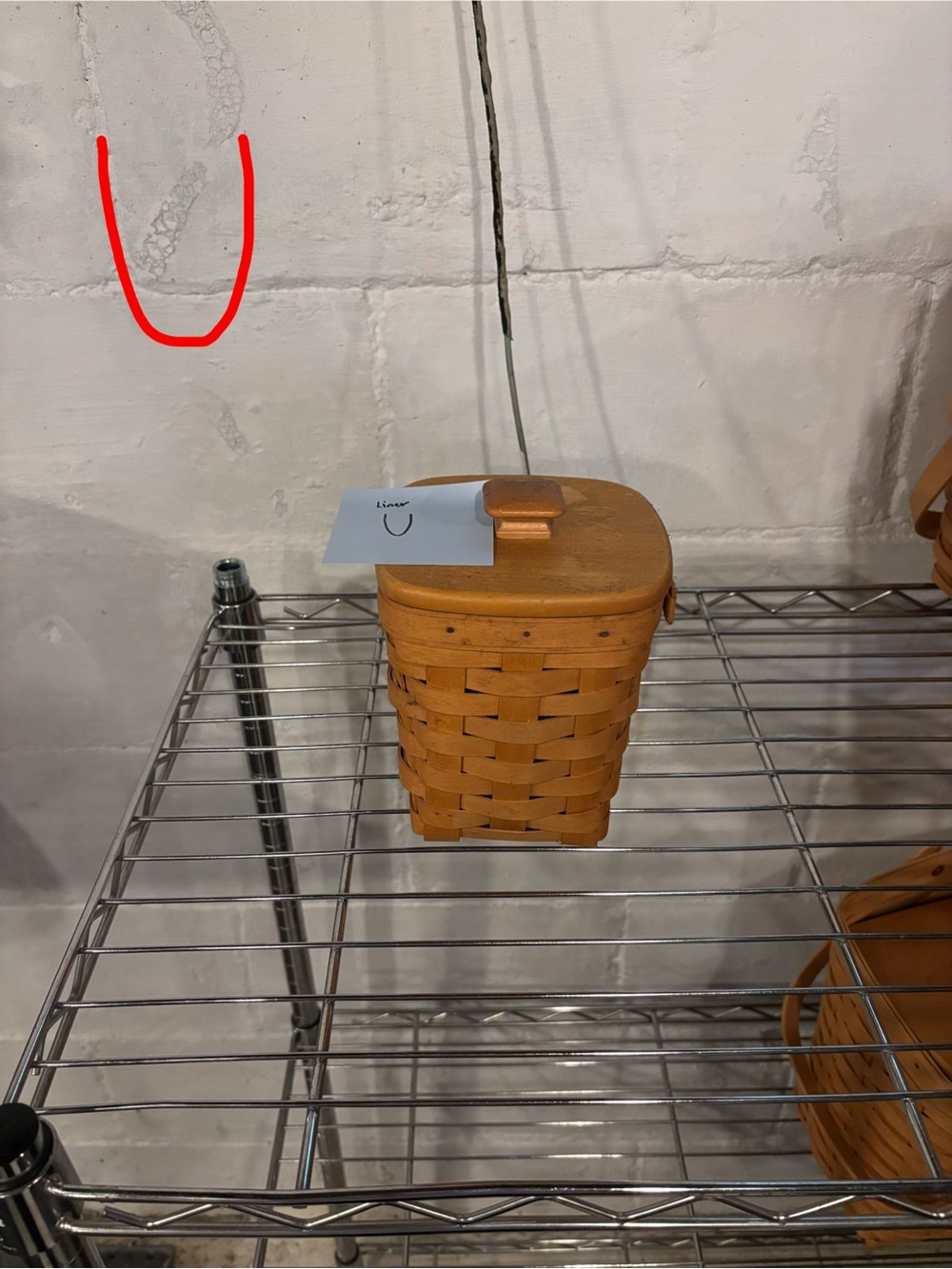 Longaberger Amber Wood Handwoven Basket with Lid